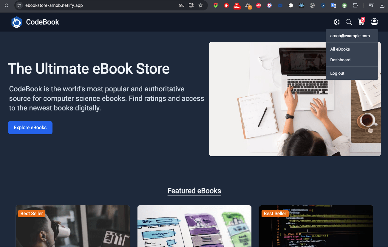 eBookStore-ReactWebsite